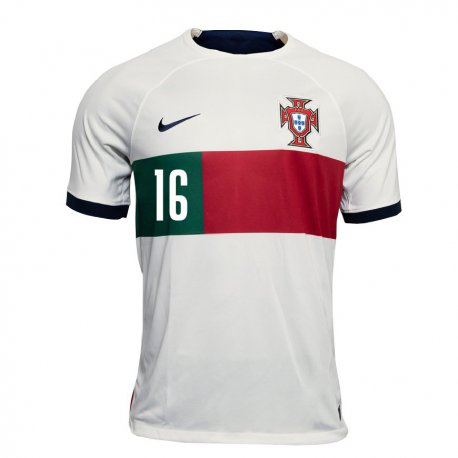 Kandiny Herren Portugiesische Renato Sanches #16 Weiß Auswärtstrikot Trikot 22-24 T-shirt