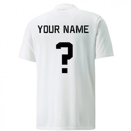 Kandiny Herren Serbische Ihren Namen #0 Weiß Auswärtstrikot Trikot 22-24 T-shirt