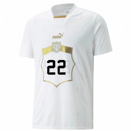 Kandiny Herren Serbische Darko Lazovic #22 Weiß Auswärtstrikot Trikot 22-24 T-shirt