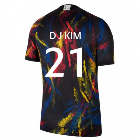 Kandiny Herren Südkoreanische Dong-jun Kim #21 Mehrfarbig Auswärtstrikot Trikot 22-24 T-shirt