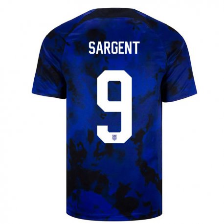 Kandiny Herren Us-amerikanische Josh Sargent #9 Königsblau Auswärtstrikot Trikot 22-24 T-shirt