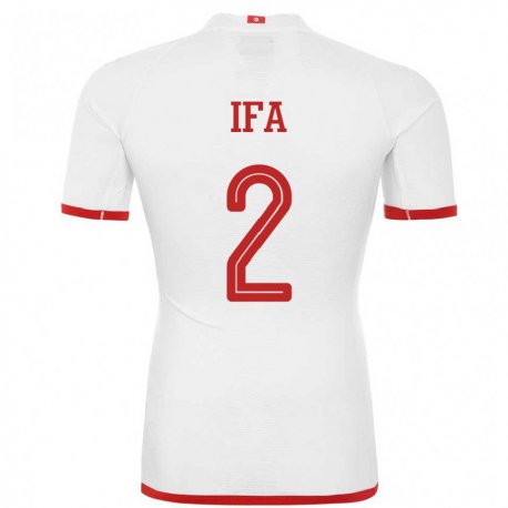 Kandiny Herren Tunesische Bilel Ifa #2 Weiß Auswärtstrikot Trikot 22-24 T-shirt