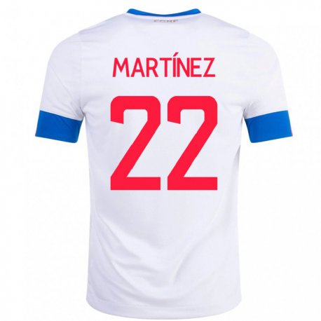 Kandiny Herren Costa-ricanische Carlos Martinez #22 Weiß Auswärtstrikot Trikot 22-24 T-shirt