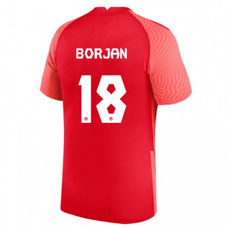 Kandiny Damen Kanadische Milan Borjan #18 Rot Heimtrikot Trikot 22-24 T-shirt