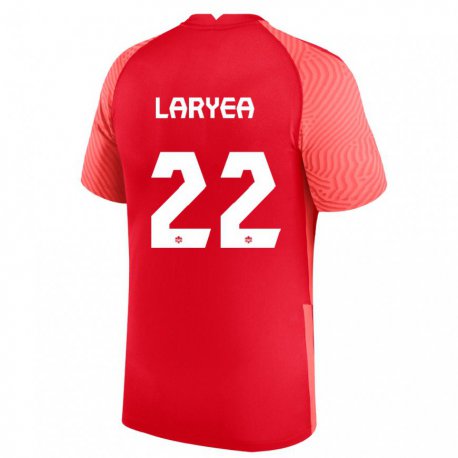 Kandiny Damen Kanadische Richie Laryea #22 Rot Heimtrikot Trikot 22-24 T-shirt