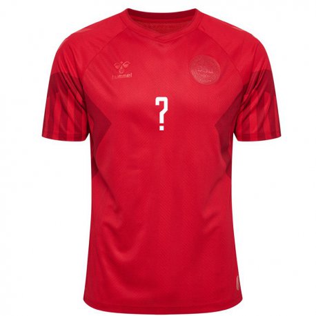 Kandiny Damen Dänische Ihren Namen #0 Rot Heimtrikot Trikot 22-24 T-shirt