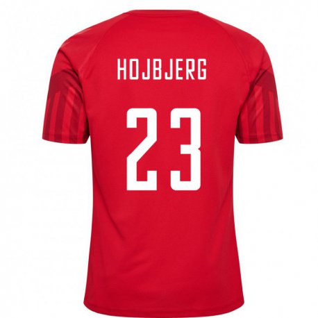 Kandiny Damen Dänische Pierre Emile Hojbjerg #23 Rot Heimtrikot Trikot 22-24 T-shirt