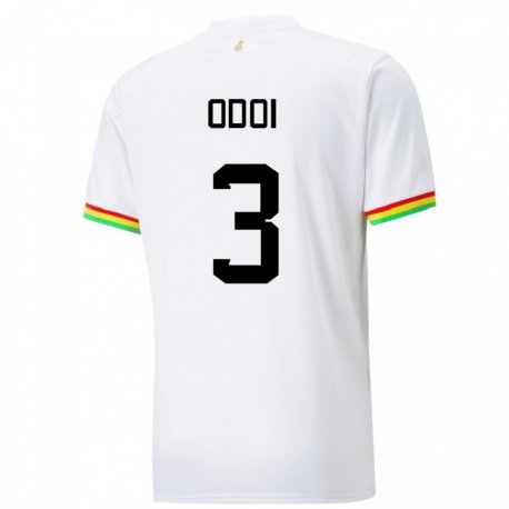 Kandiny Damen Ghanaische Denis Odoi #3 Weiß Heimtrikot Trikot 22-24 T-shirt