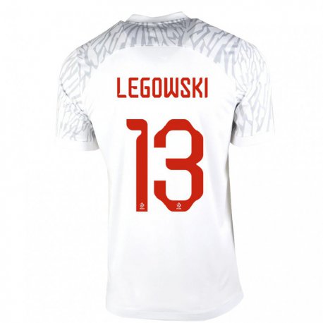 Kandiny Damen Polnische Mateusz Legowski #13 Weiß Heimtrikot Trikot 22-24 T-shirt