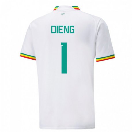 Kandiny Damen Senegalesische Timothy Dieng #1 Weiß Heimtrikot Trikot 22-24 T-shirt