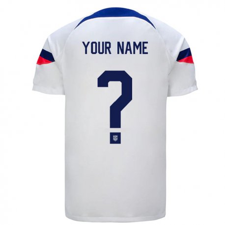 Kandiny Damen Us-amerikanische Ihren Namen #0 Weiß Heimtrikot Trikot 22-24 T-shirt