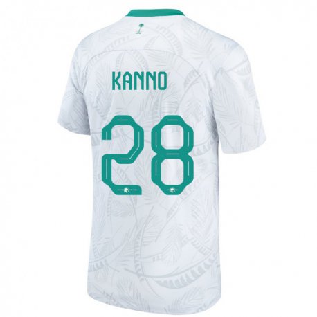 Kandiny Damen Saudi-arabische Mohamed Kanno #28 Weiß Heimtrikot Trikot 22-24 T-shirt
