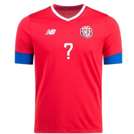 Kandiny Damen Costa-ricanische Ihren Namen #0 Rot Heimtrikot Trikot 22-24 T-shirt