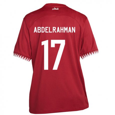 Kandiny Damen Katarische Abdelrahman Fahmi Moustafa #17 Kastanienbraun Heimtrikot Trikot 22-24 T-shirt