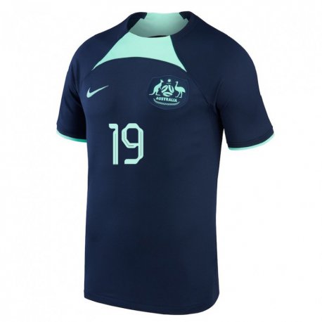 Kandiny Damen Australische Joel King #19 Dunkelblau Auswärtstrikot Trikot 22-24 T-shirt
