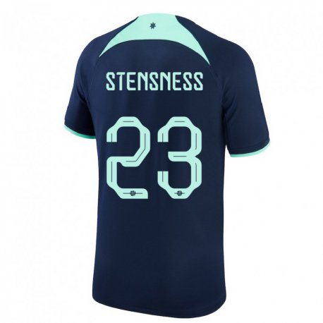 Kandiny Damen Australische Gianni Stensness #23 Dunkelblau Auswärtstrikot Trikot 22-24 T-shirt