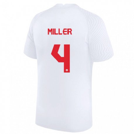 Kandiny Damen Kanadische Kamal Miller #4 Weiß Auswärtstrikot Trikot 22-24 T-shirt