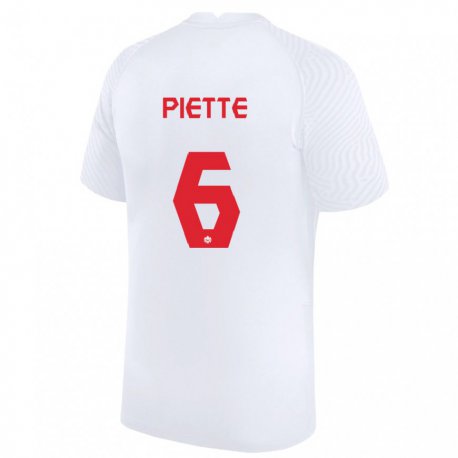 Kandiny Damen Kanadische Samuel Piette #6 Weiß Auswärtstrikot Trikot 22-24 T-shirt