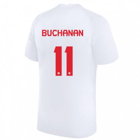 Kandiny Damen Kanadische Tajon Buchanan #11 Weiß Auswärtstrikot Trikot 22-24 T-shirt
