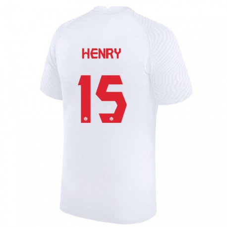 Kandiny Damen Kanadische Doneil Henry #15 Weiß Auswärtstrikot Trikot 22-24 T-shirt