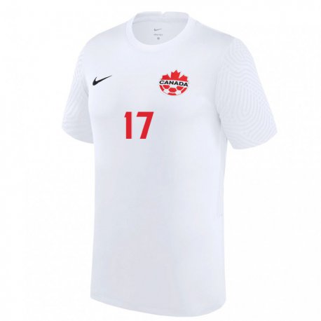 Kandiny Damen Kanadische Cyle Larin #17 Weiß Auswärtstrikot Trikot 22-24 T-shirt