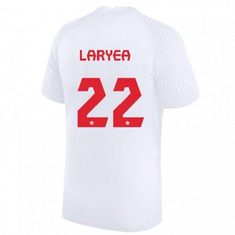 Kandiny Damen Kanadische Richie Laryea #22 Weiß Auswärtstrikot Trikot 22-24 T-shirt