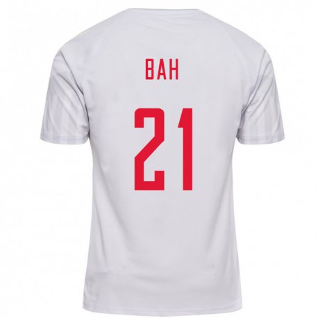 Kandiny Damen Dänische Alexander Bah #21 Weiß Auswärtstrikot Trikot 22-24 T-shirt
