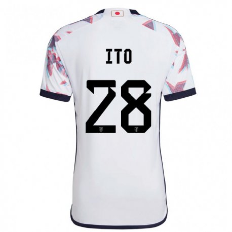 Kandiny Damen Japanische Hiroki Ito #28 Weiß Auswärtstrikot Trikot 22-24 T-shirt