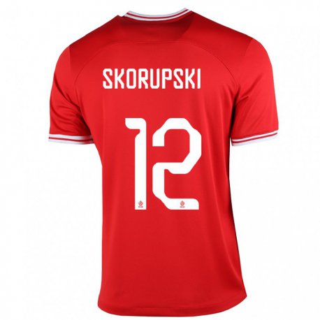 Kandiny Damen Polnische Lukasz Skorupski #12 Rot Auswärtstrikot Trikot 22-24 T-shirt