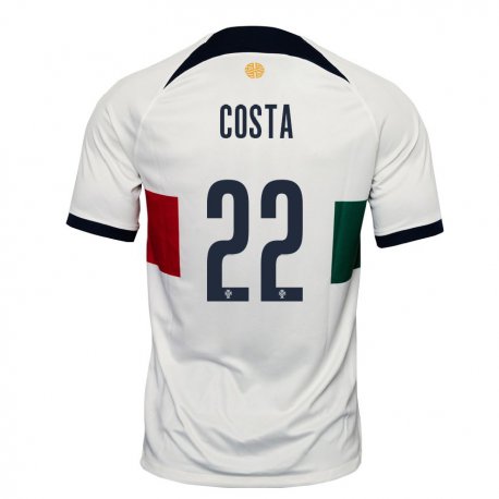 Kandiny Damen Portugiesische Diogo Costa #22 Weiß Auswärtstrikot Trikot 22-24 T-shirt