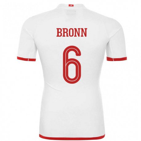 Kandiny Damen Tunesische Dylan Bronn #6 Weiß Auswärtstrikot Trikot 22-24 T-shirt