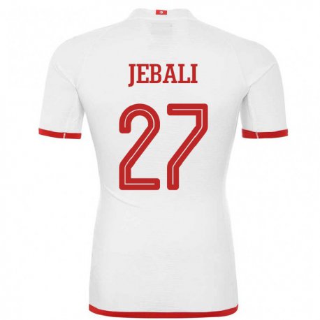 Kandiny Damen Tunesische Issam Jebali #27 Weiß Auswärtstrikot Trikot 22-24 T-shirt