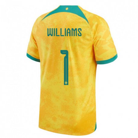 Kandiny Kinder Australische Lydia Williams #1 Gold Heimtrikot Trikot 22-24 T-shirt