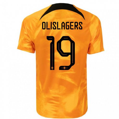 Kandiny Kinder Niederländische Marisa Olislagers #19 Laser-orange Heimtrikot Trikot 22-24 T-shirt