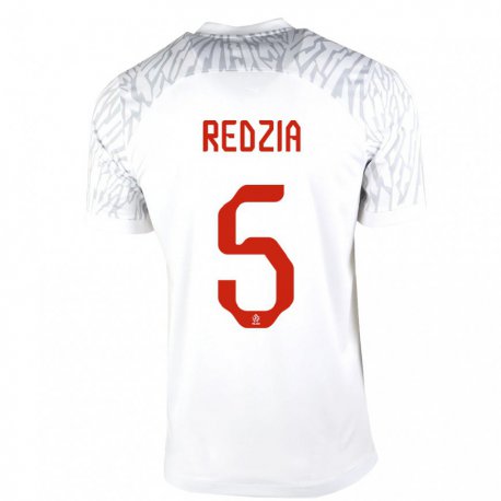 Kandiny Kinder Polnische Anna Redzia #5 Weiß Heimtrikot Trikot 22-24 T-shirt