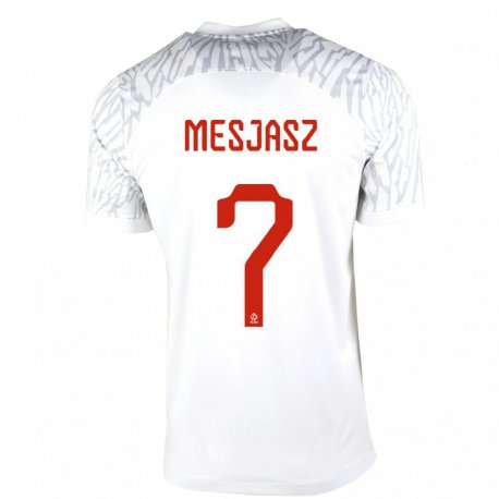 Kandiny Kinder Polnische Malgorzata Mesjasz #7 Weiß Heimtrikot Trikot 22-24 T-shirt