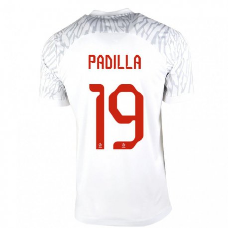 Kandiny Kinder Polnische Natalia Padilla #19 Weiß Heimtrikot Trikot 22-24 T-shirt