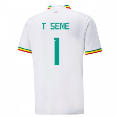 Kandiny Kinder Senegalesische Thiaba Gueye Sene #1 Weiß Heimtrikot Trikot 22-24 T-shirt