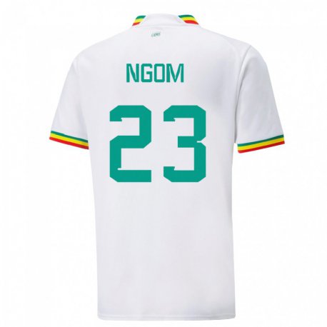 Kandiny Kinder Senegalesische Astou Ngom #23 Weiß Heimtrikot Trikot 22-24 T-shirt