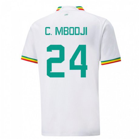 Kandiny Kinder Senegalesische Coumba Sylla Mbodji #24 Weiß Heimtrikot Trikot 22-24 T-shirt