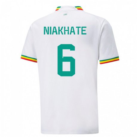 Kandiny Kinder Senegalesische Niakhate N Diaye #6 Weiß Heimtrikot Trikot 22-24 T-shirt