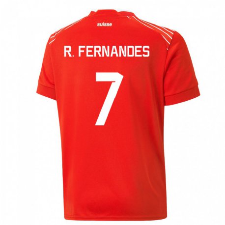 Kandiny Kinder Schweizer Ronaldo Dantas Fernandes #7 Rot Heimtrikot Trikot 22-24 T-shirt
