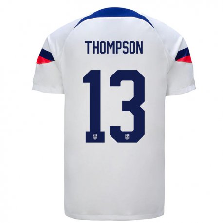 Kandiny Kinder Us-amerikanische Alyssa Thompson #13 Weiß Heimtrikot Trikot 22-24 T-shirt