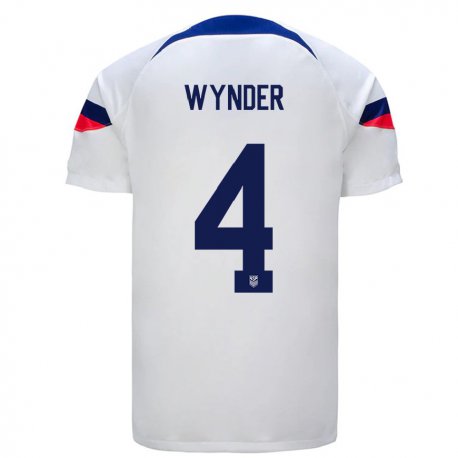 Kandiny Kinder Us-amerikanische Joshua Wynder #4 Weiß Heimtrikot Trikot 22-24 T-shirt