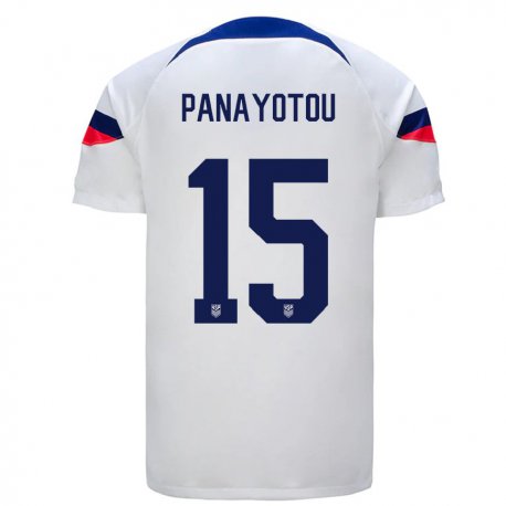 Kandiny Kinder Us-amerikanische Jack Panayotou #15 Weiß Heimtrikot Trikot 22-24 T-shirt