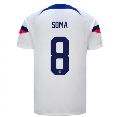 Kandiny Kinder Us-amerikanische Pedro Soma #8 Weiß Heimtrikot Trikot 22-24 T-shirt