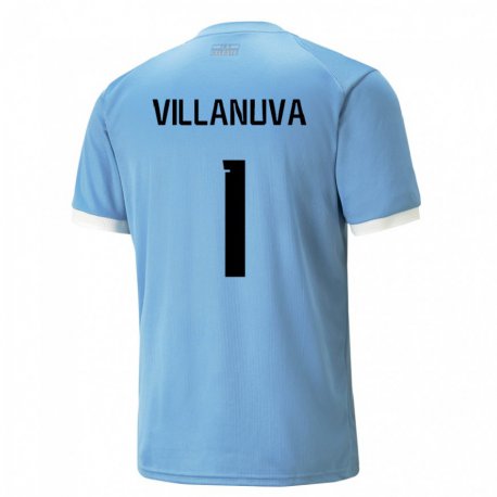Kandiny Kinder Uruguayische Josefina Villanuva #1 Blau Heimtrikot Trikot 22-24 T-shirt