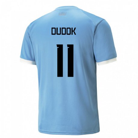 Kandiny Kinder Uruguayische Rodrigo Dudok #11 Blau Heimtrikot Trikot 22-24 T-shirt