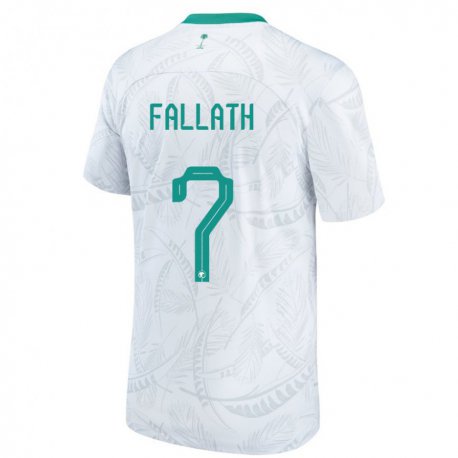 Kandiny Kinder Saudi-arabische Fahad Fallath #7 Weiß Heimtrikot Trikot 22-24 T-shirt