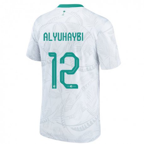 Kandiny Kinder Saudi-arabische Ammar Alyuhaybi #12 Weiß Heimtrikot Trikot 22-24 T-shirt